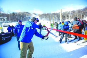 By David Young Killington President and CEO Mike Solimano cut the ribbon for the new Snowdon high speed chairlift on Thursday, Dec. 8. The bubble lift is open for the season.