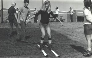 OBIT - This is Bill on left teaching students on plastic ski mats when they came along.